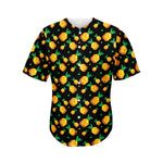 8-Bit Pixel Pineapple Print Men's Baseball Jersey