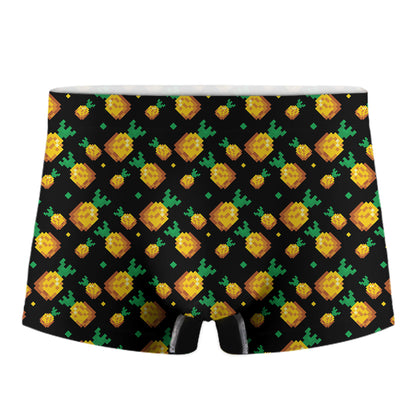 8-Bit Pixel Pineapple Print Men's Boxer Briefs