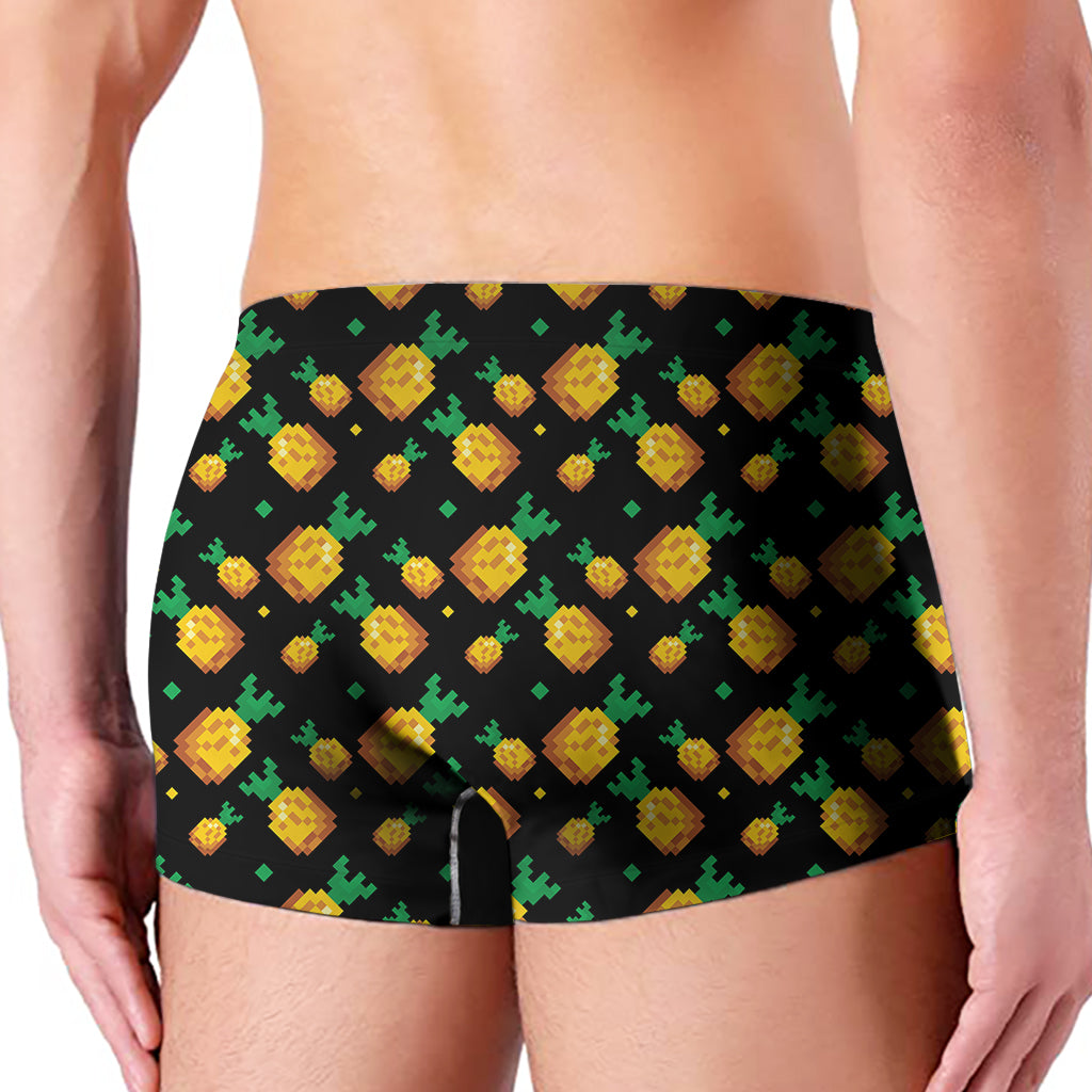 8-Bit Pixel Pineapple Print Men's Boxer Briefs