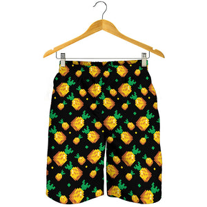 8-Bit Pixel Pineapple Print Men's Shorts
