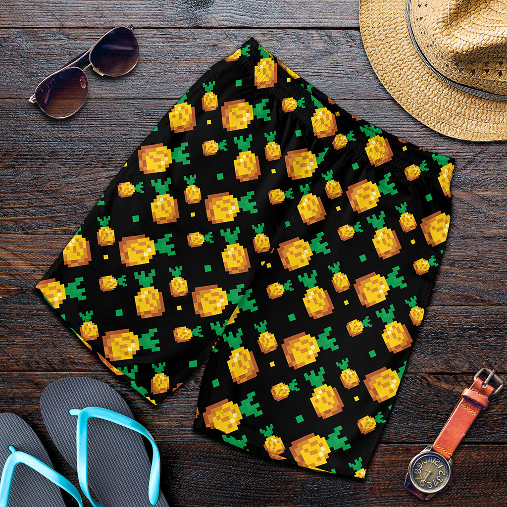 8-Bit Pixel Pineapple Print Men's Shorts