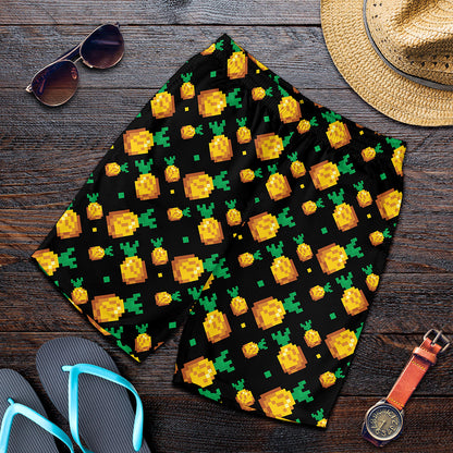 8-Bit Pixel Pineapple Print Men's Shorts