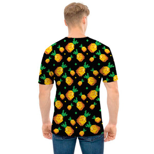 8-Bit Pixel Pineapple Print Men's T-Shirt