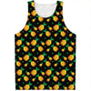 8-Bit Pixel Pineapple Print Men's Tank Top