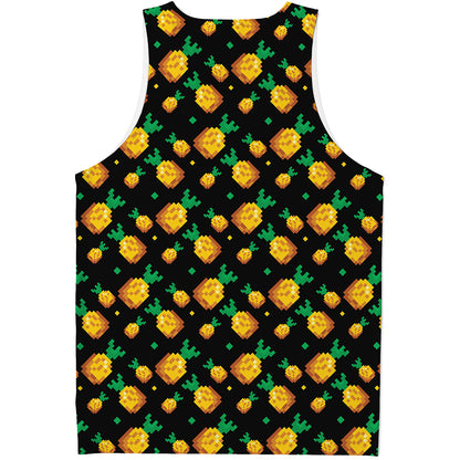 8-Bit Pixel Pineapple Print Men's Tank Top