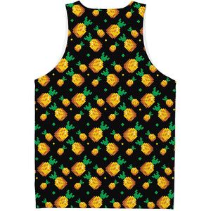 8-Bit Pixel Pineapple Print Men's Tank Top