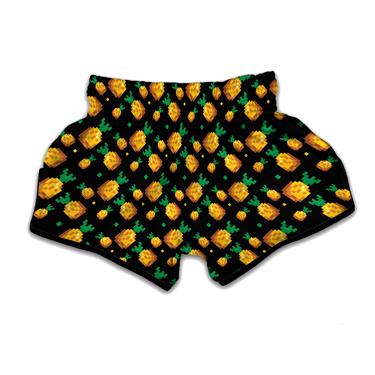 8-Bit Pixel Pineapple Print Muay Thai Boxing Shorts