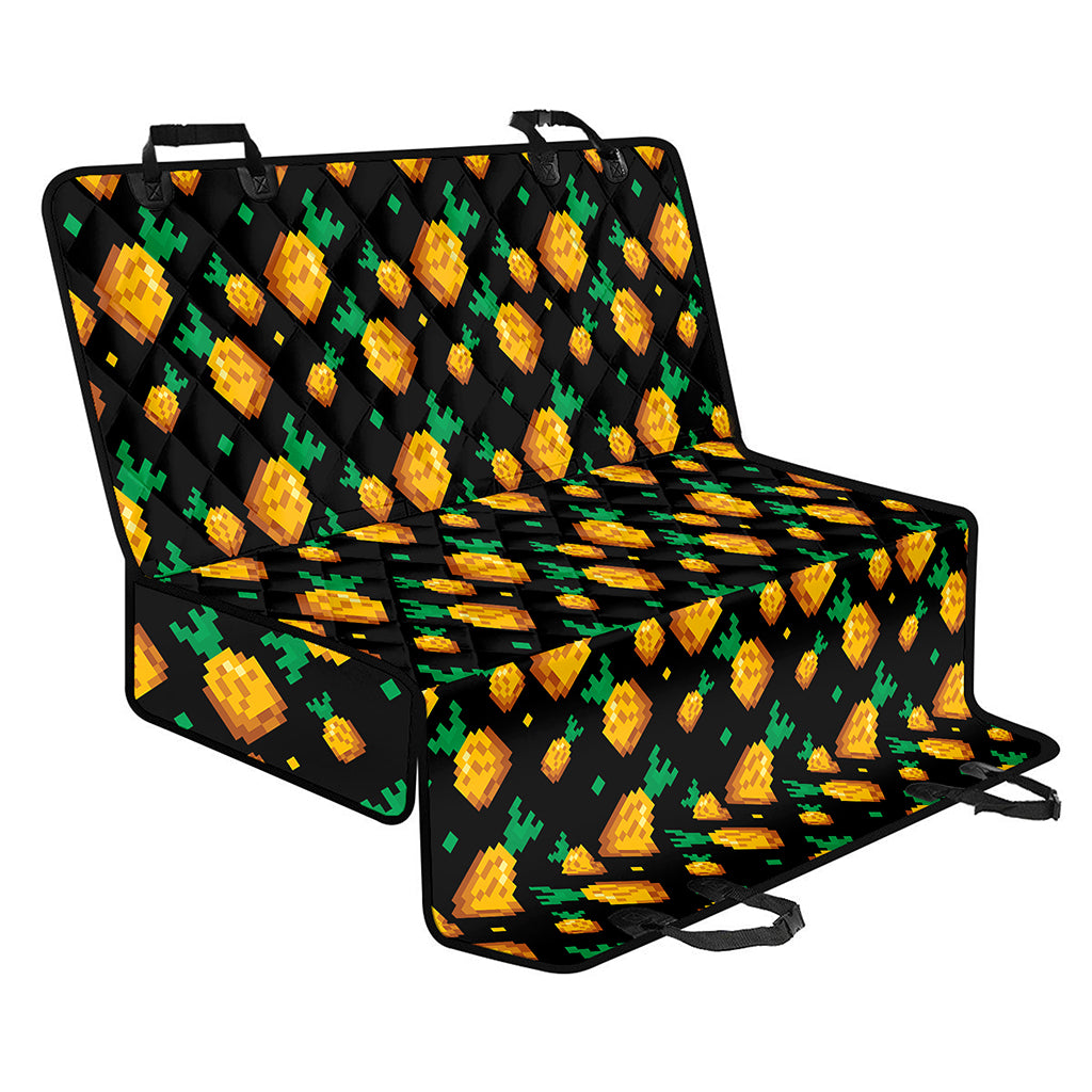 8-Bit Pixel Pineapple Print Pet Car Back Seat Cover