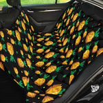 8-Bit Pixel Pineapple Print Pet Car Back Seat Cover