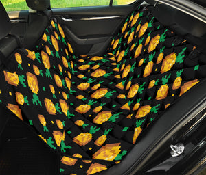 8-Bit Pixel Pineapple Print Pet Car Back Seat Cover