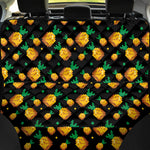 8-Bit Pixel Pineapple Print Pet Car Back Seat Cover