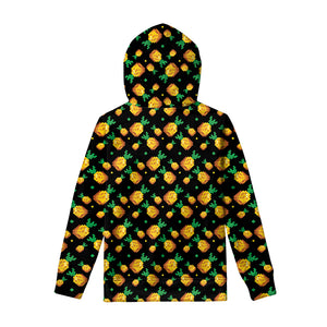 8-Bit Pixel Pineapple Print Pullover Hoodie