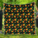 8-Bit Pixel Pineapple Print Quilt