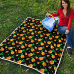 8-Bit Pixel Pineapple Print Quilt