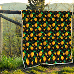 8-Bit Pixel Pineapple Print Quilt