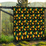 8-Bit Pixel Pineapple Print Quilt