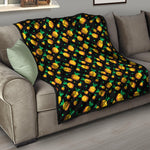 8-Bit Pixel Pineapple Print Quilt