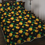 8-Bit Pixel Pineapple Print Quilt Bed Set