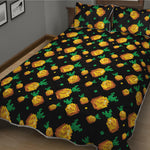 8-Bit Pixel Pineapple Print Quilt Bed Set