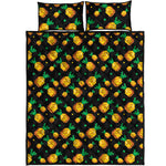 8-Bit Pixel Pineapple Print Quilt Bed Set