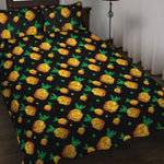 8-Bit Pixel Pineapple Print Quilt Bed Set