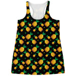 8-Bit Pixel Pineapple Print Women's Racerback Tank Top