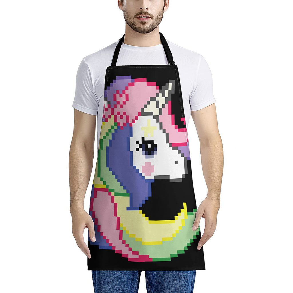 8-Bit Pixel Unicorn Print Apron