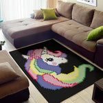 8-Bit Pixel Unicorn Print Area Rug