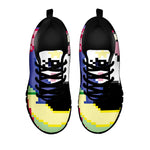 8-Bit Pixel Unicorn Print Black Sneakers