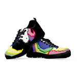 8-Bit Pixel Unicorn Print Black Sneakers