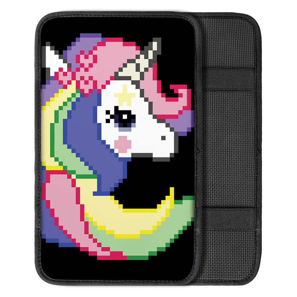 8-Bit Pixel Unicorn Print Car Center Console Cover