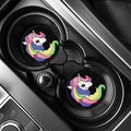 8-Bit Pixel Unicorn Print Car Coasters