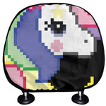 8-Bit Pixel Unicorn Print Car Headrest Covers