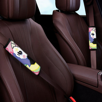 8-Bit Pixel Unicorn Print Car Seat Belt Covers