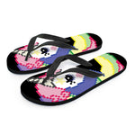 8-Bit Pixel Unicorn Print Flip Flops
