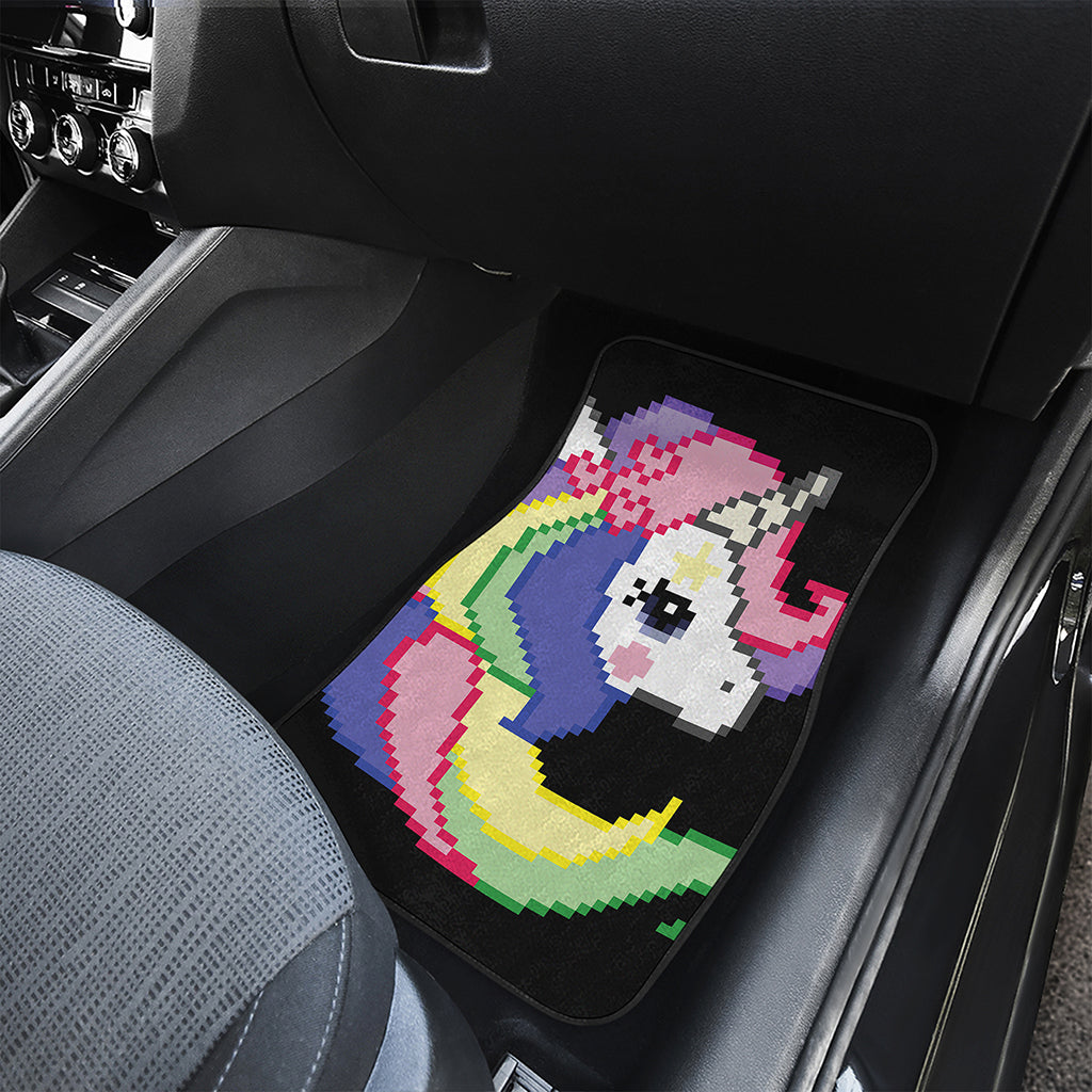 8-Bit Pixel Unicorn Print Front Car Floor Mats