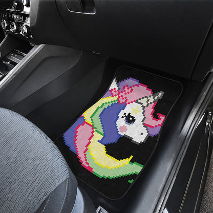 8-Bit Pixel Unicorn Print Front Car Floor Mats