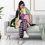 8-Bit Pixel Unicorn Print Hooded Blanket