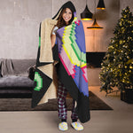 8-Bit Pixel Unicorn Print Hooded Blanket