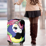 8-Bit Pixel Unicorn Print Luggage Cover