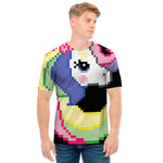 8-Bit Pixel Unicorn Print Men's T-Shirt