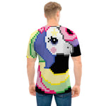 8-Bit Pixel Unicorn Print Men's T-Shirt