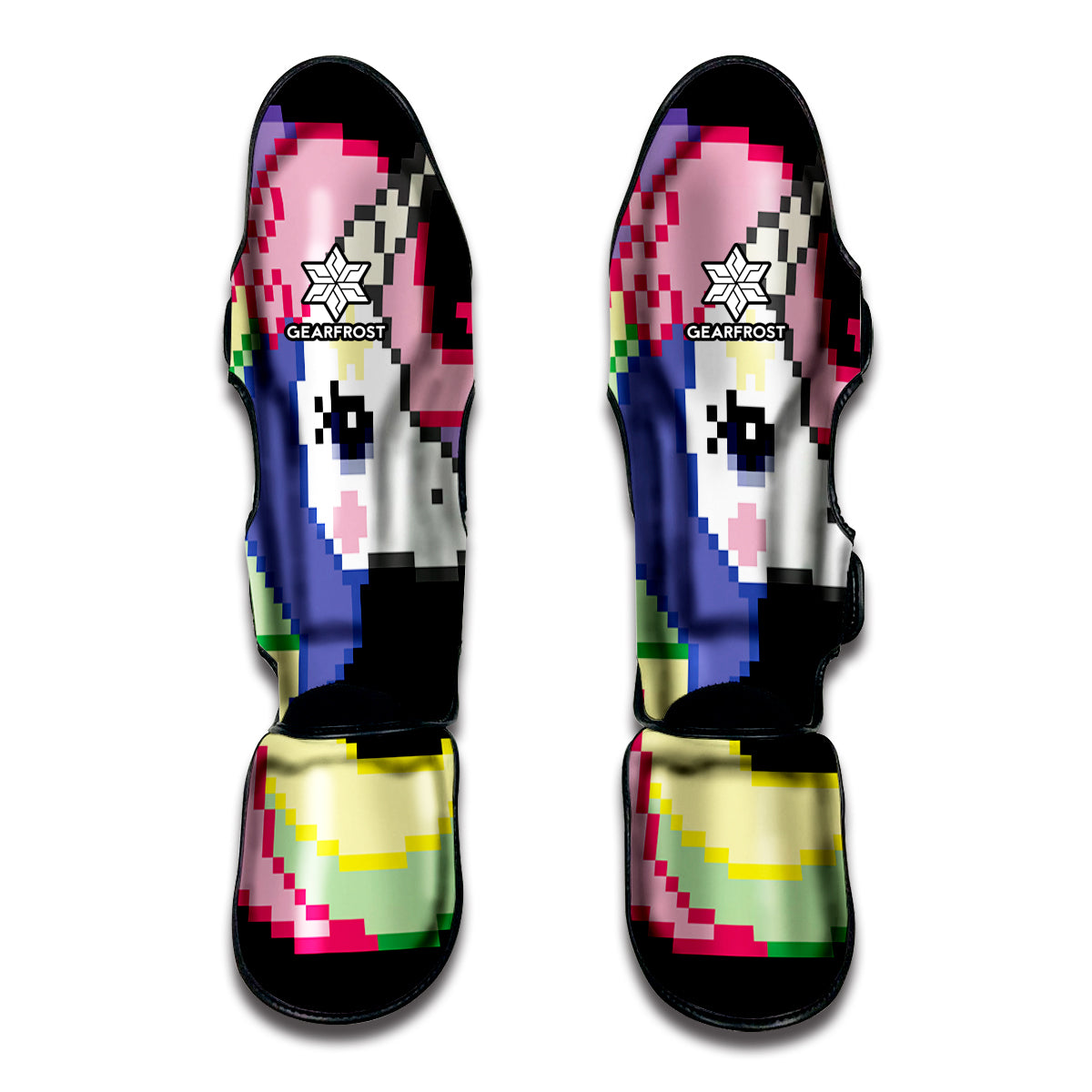 8-Bit Pixel Unicorn Print Muay Thai Shin Guard