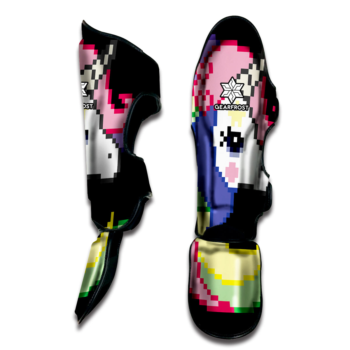 8-Bit Pixel Unicorn Print Muay Thai Shin Guard