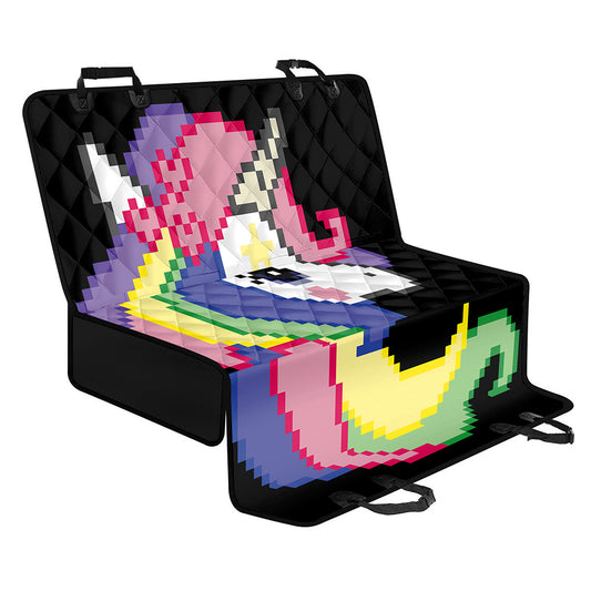 8-Bit Pixel Unicorn Print Pet Car Back Seat Cover