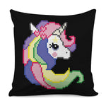 8-Bit Pixel Unicorn Print Pillow Cover