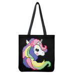 8-Bit Pixel Unicorn Print Tote Bag