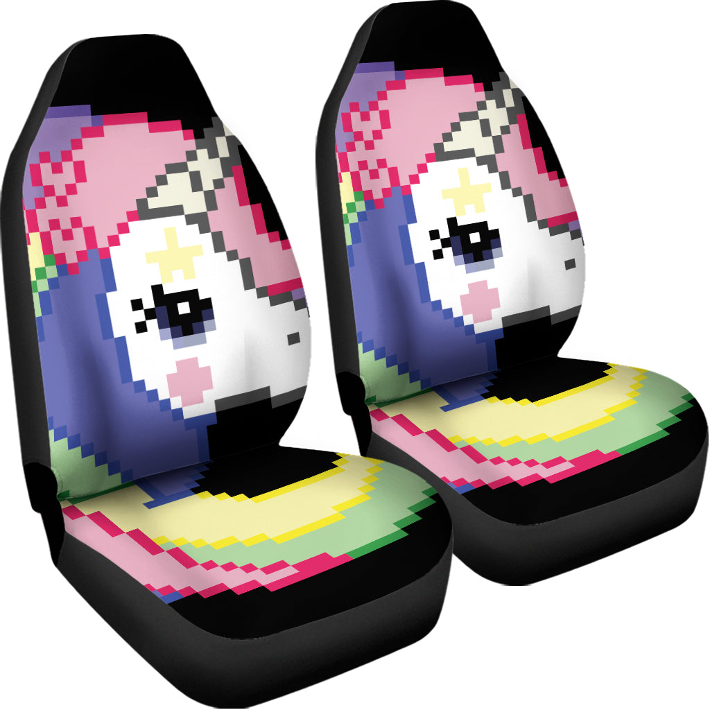 8-Bit Pixel Unicorn Print Universal Fit Car Seat Covers