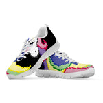 8-Bit Pixel Unicorn Print White Sneakers