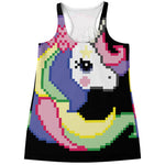 8-Bit Pixel Unicorn Print Women's Racerback Tank Top